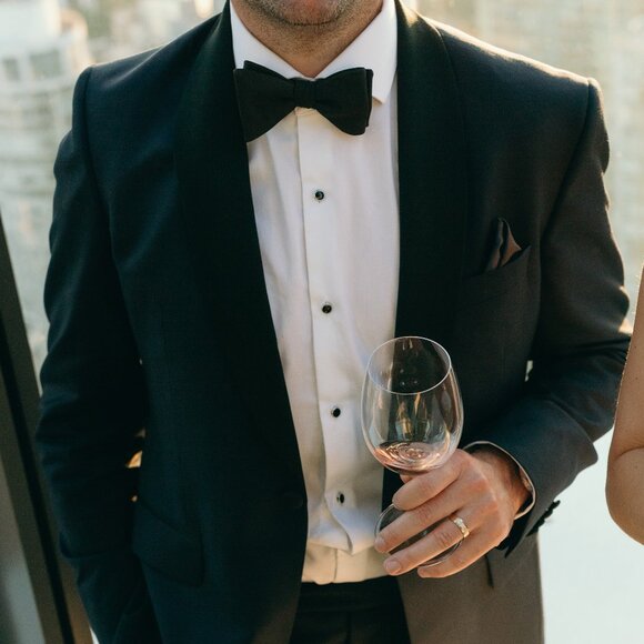 Ted Baker Josh Navy Shawl Collar Tuxedo 42R Made in CANADA - Picture 2 of 7